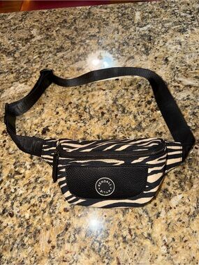 Kendall & Kylie Black and Cream Zebra Belt Bag